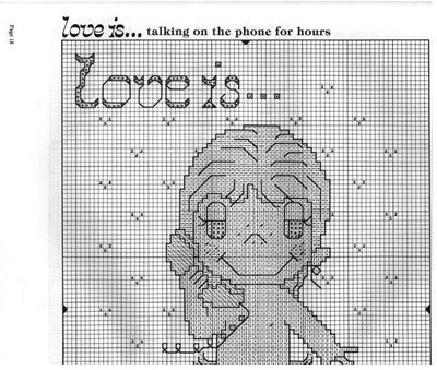 Schema punto croce Amare E 18