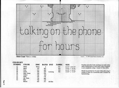 Schema punto croce Amare E 19