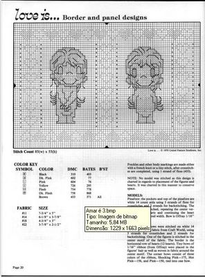 Schema punto croce Amare E 20