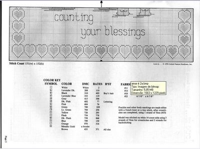 Schema punto croce Amare E 6