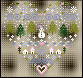 Schema punto croce Cuore 13