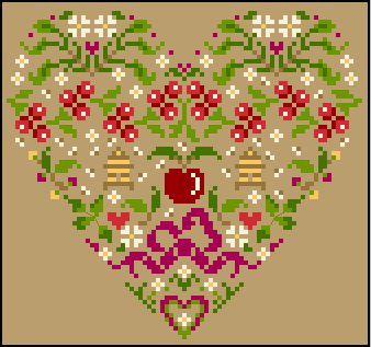 Schema punto croce Cuore 16