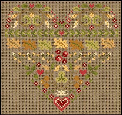 Schema punto croce Cuore 19