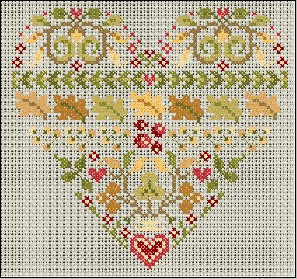 Schema punto croce Cuore 20