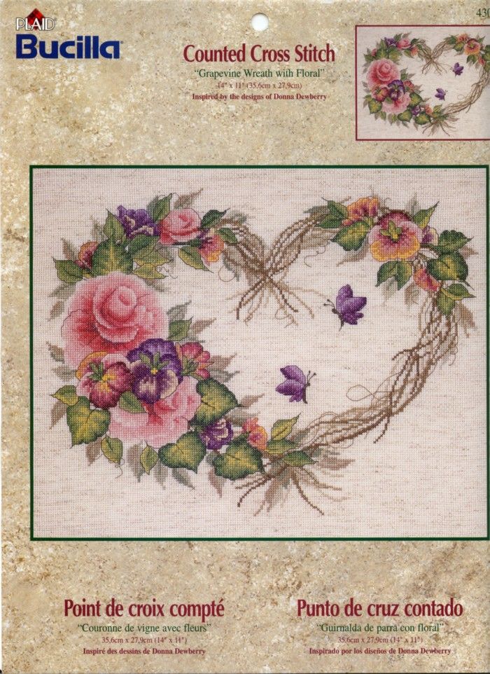 Schema punto croce Cuore 24