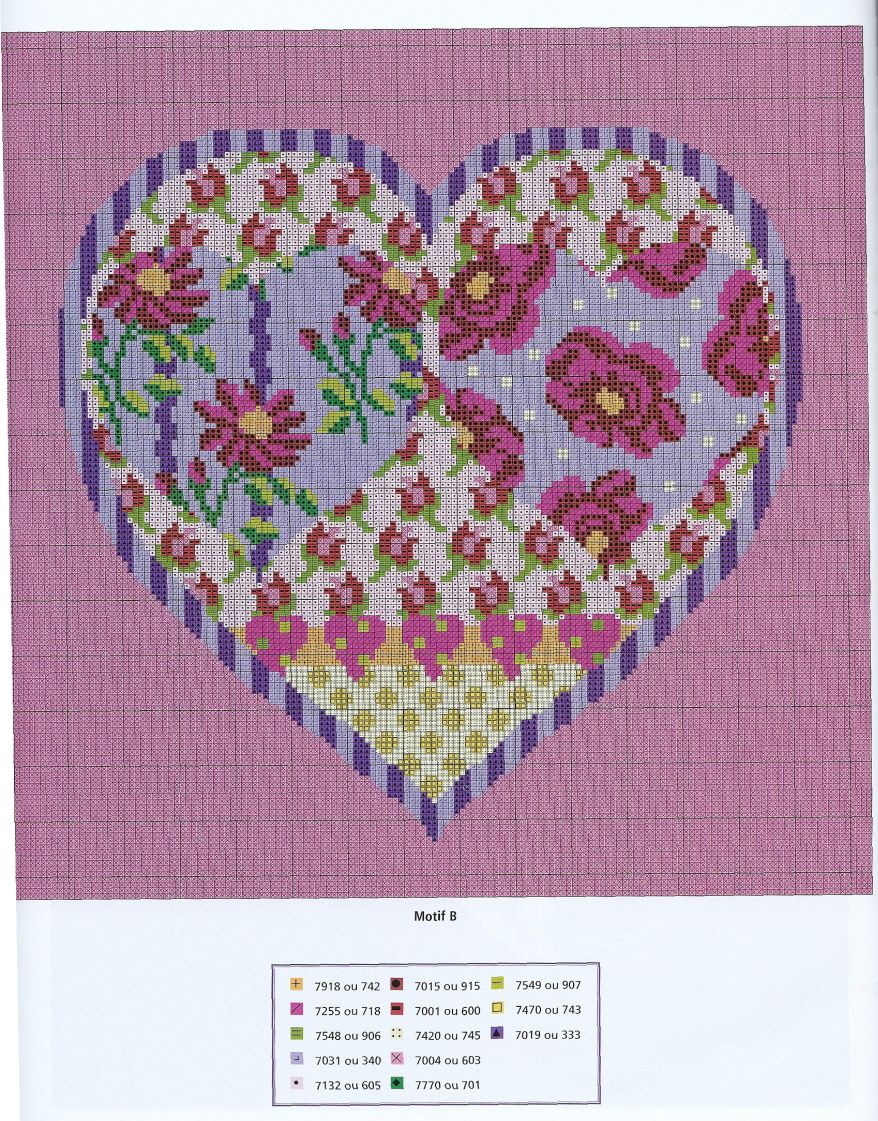 Schema punto croce Cuore 36