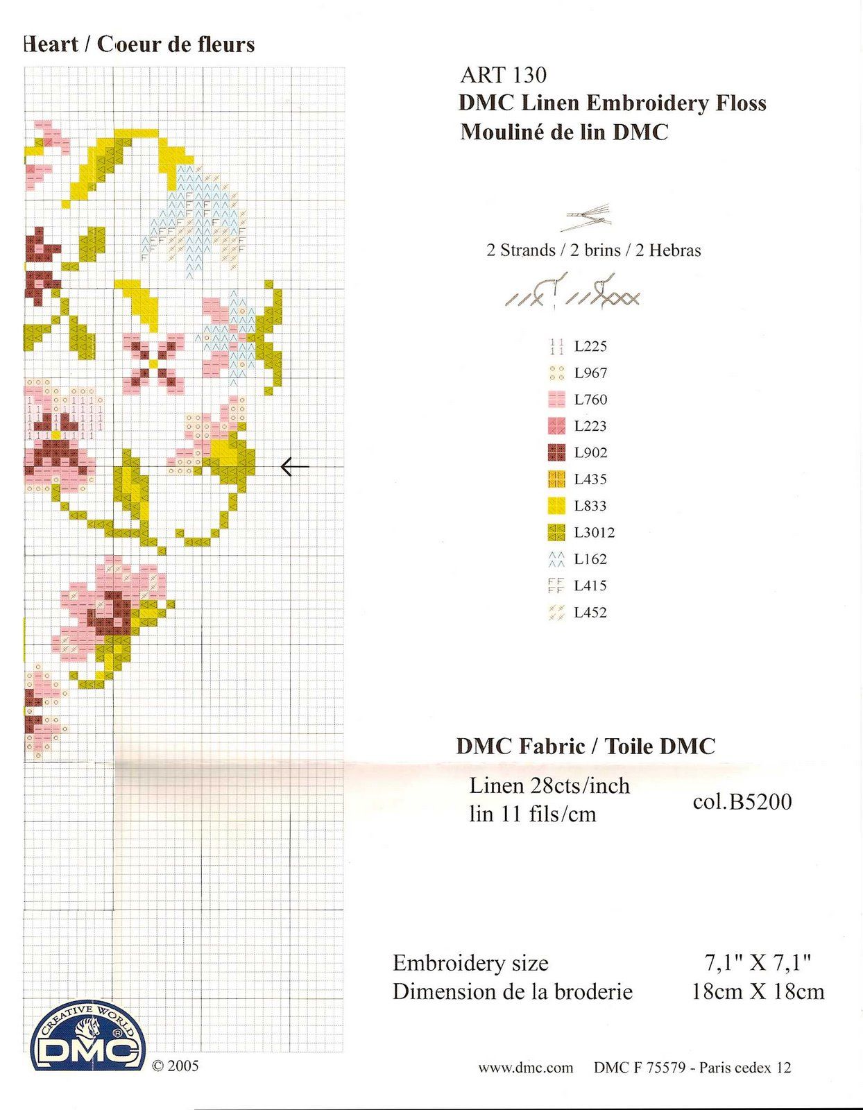 Schema punto croce Cuore 38