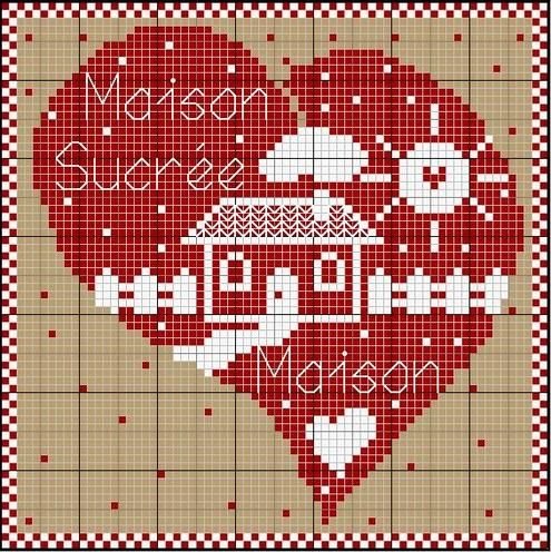 Schema punto croce Cuore 5