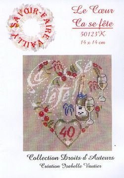 Schema punto croce Cuore Enoteca 1