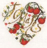 Schema punto croce Cuore Pomodori 1