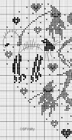 Schema punto croce Cuore Scheletro 2