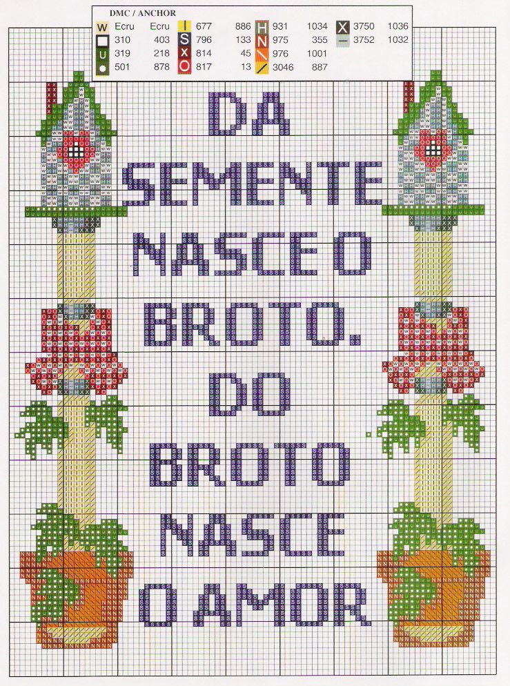 Schema punto croce Frasi Amore 2