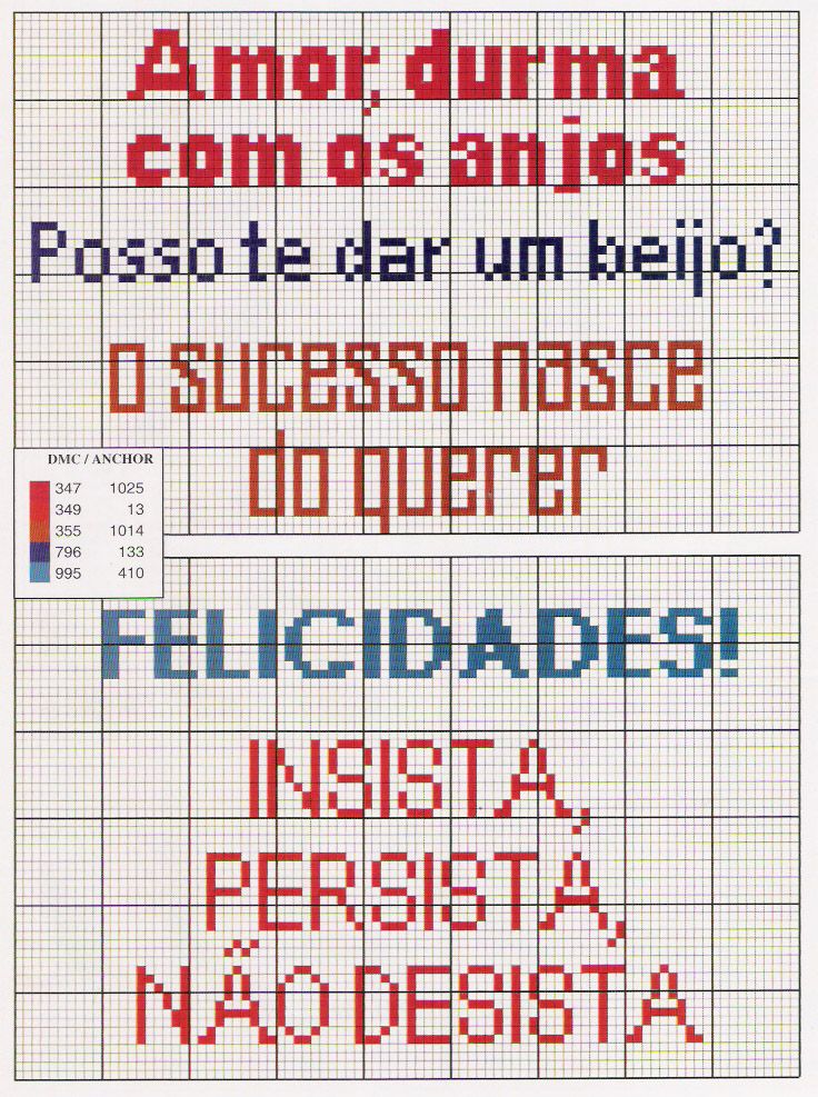 Schema punto croce Frasi Amore 9