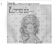 Schema punto croce Amare E 18