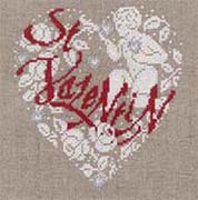 Schema punto croce Cuore San Valentino 1