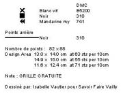 Schema punto croce Cuore Scheletro 4