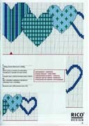 Schema punto croce Cuori Blu 2