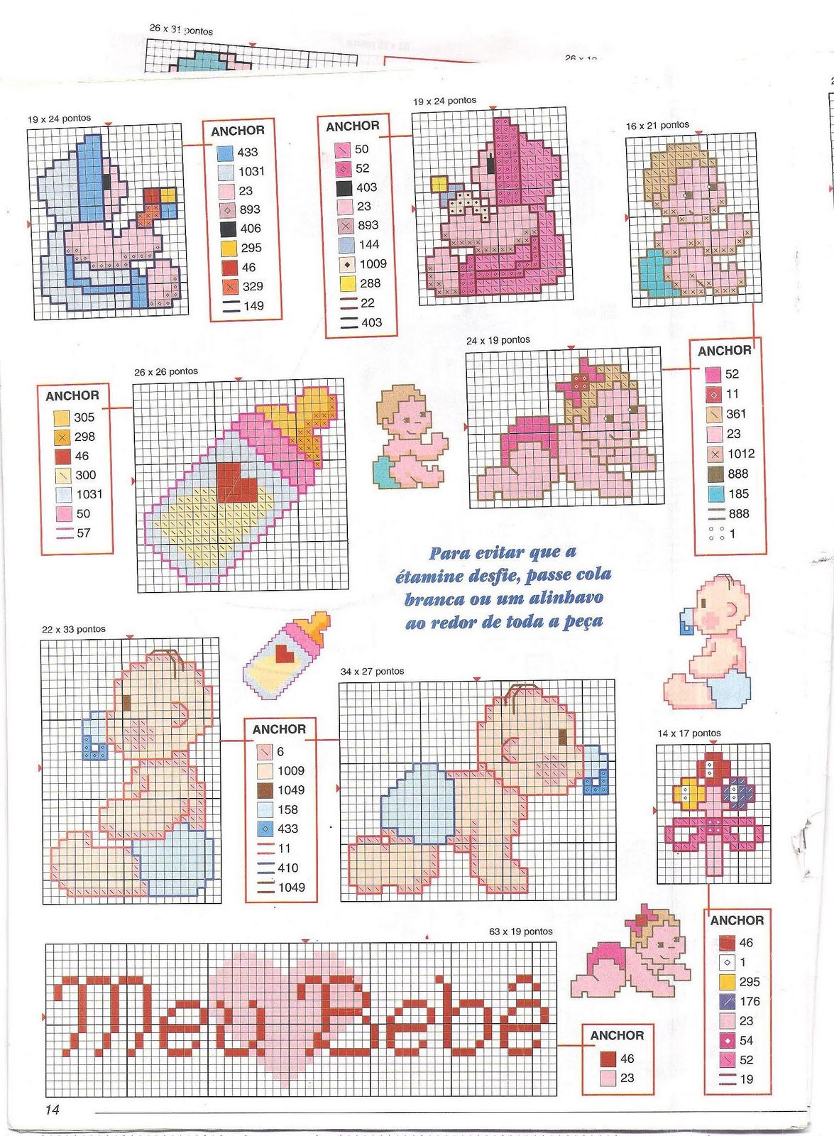 Schema punto croce Bebe Biberon