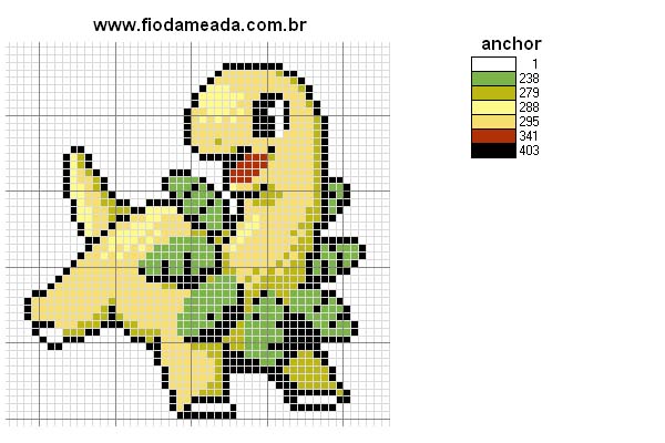 Schema punto croce Dinosauro Piccolino
