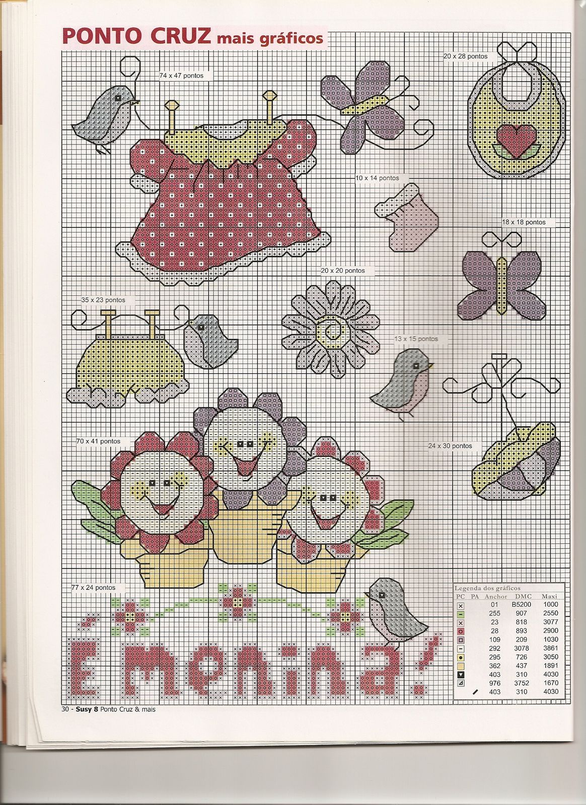 Schema punto croce Farfalle Babbucce