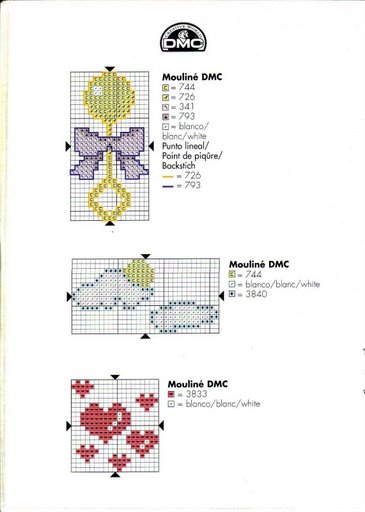Schema punto croce Gioco Cuore Nuvoletta