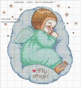 Schema punto croce Bimbo Che Dorme