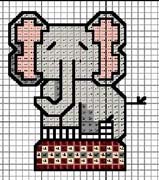 Schema punto croce Elefante