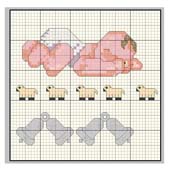 Schema punto croce Pecorelle Campane