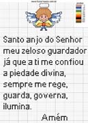 Schema punto croce Preghiera Spagnola