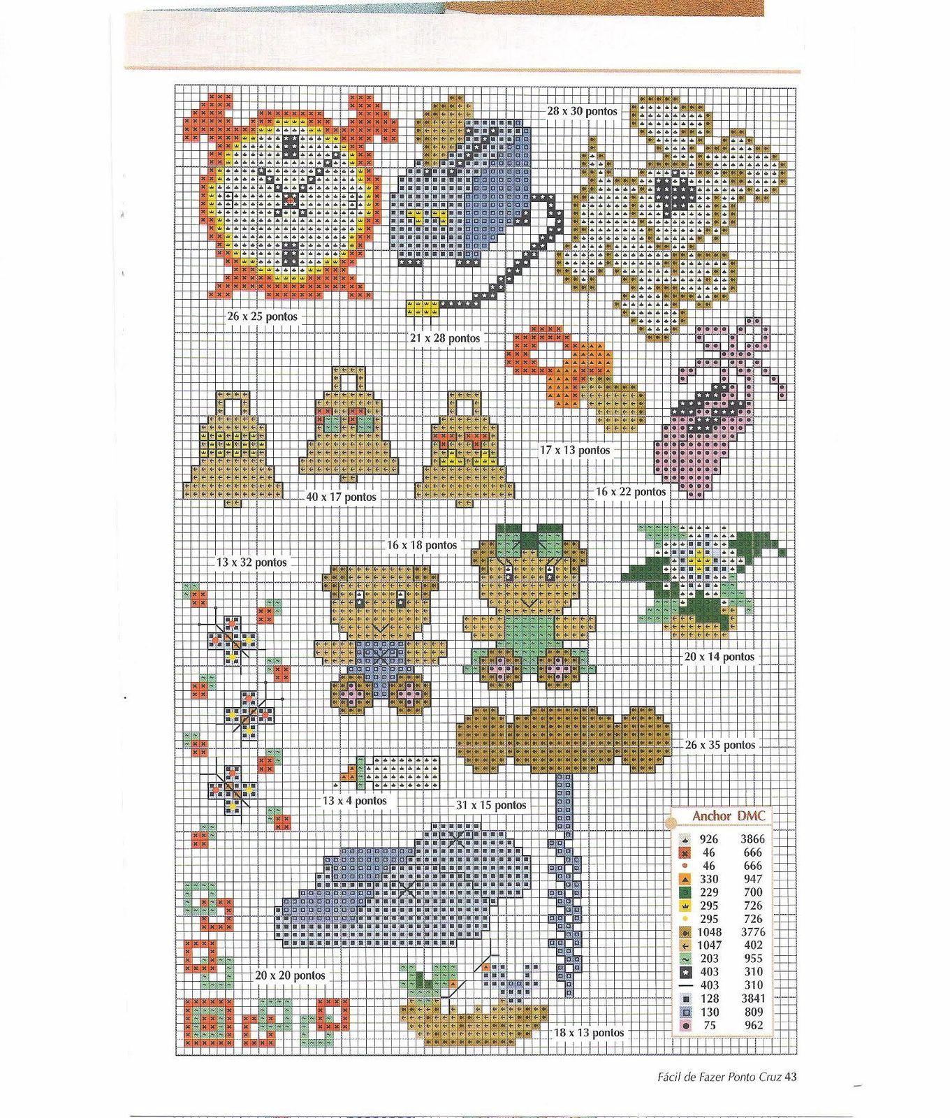 Schema punto croce Sveglia Tost Oggettini