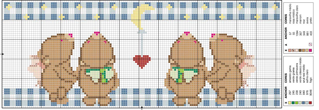 Schema punto croce Topini