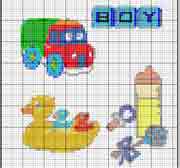 Schemino punto a croce Boy