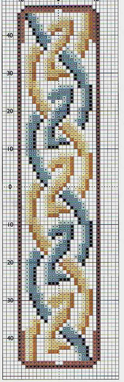 Schema punto croce Segnalibro Fantasia