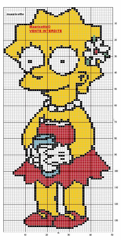 Schema punto croce Simpson Figlia