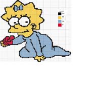 Schema punto croce Bebe Simpson