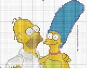 Schema punto croce Famiglia Completa Simpson 1