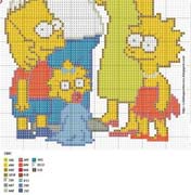 Schema punto croce Famiglia Completa Simpson 2
