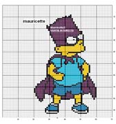 Schema punto croce Simpson Batman