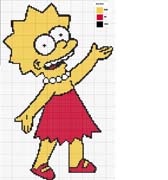 Schema punto croce Simpson Meg
