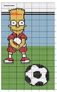 Schema punto croce Simpson Pallone
