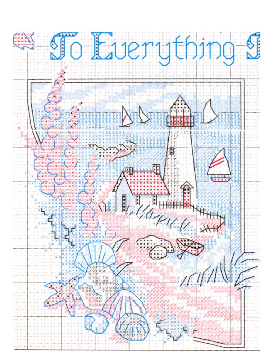 Schema punto croce 4 Stagioni 1d