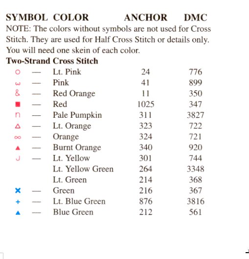 Schema punto croce 4 Stagioni 1f