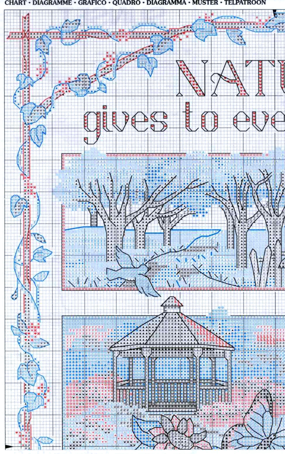 Schema punto croce 4 Stagioni 3b
