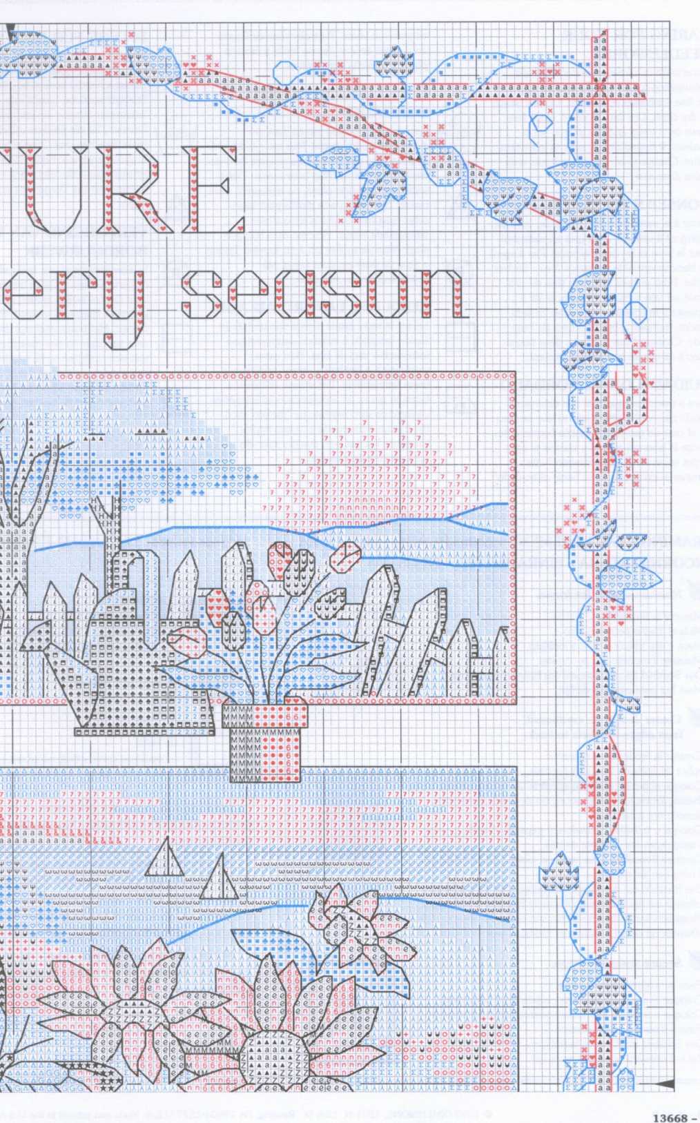 Schema punto croce 4 Stagioni 3c