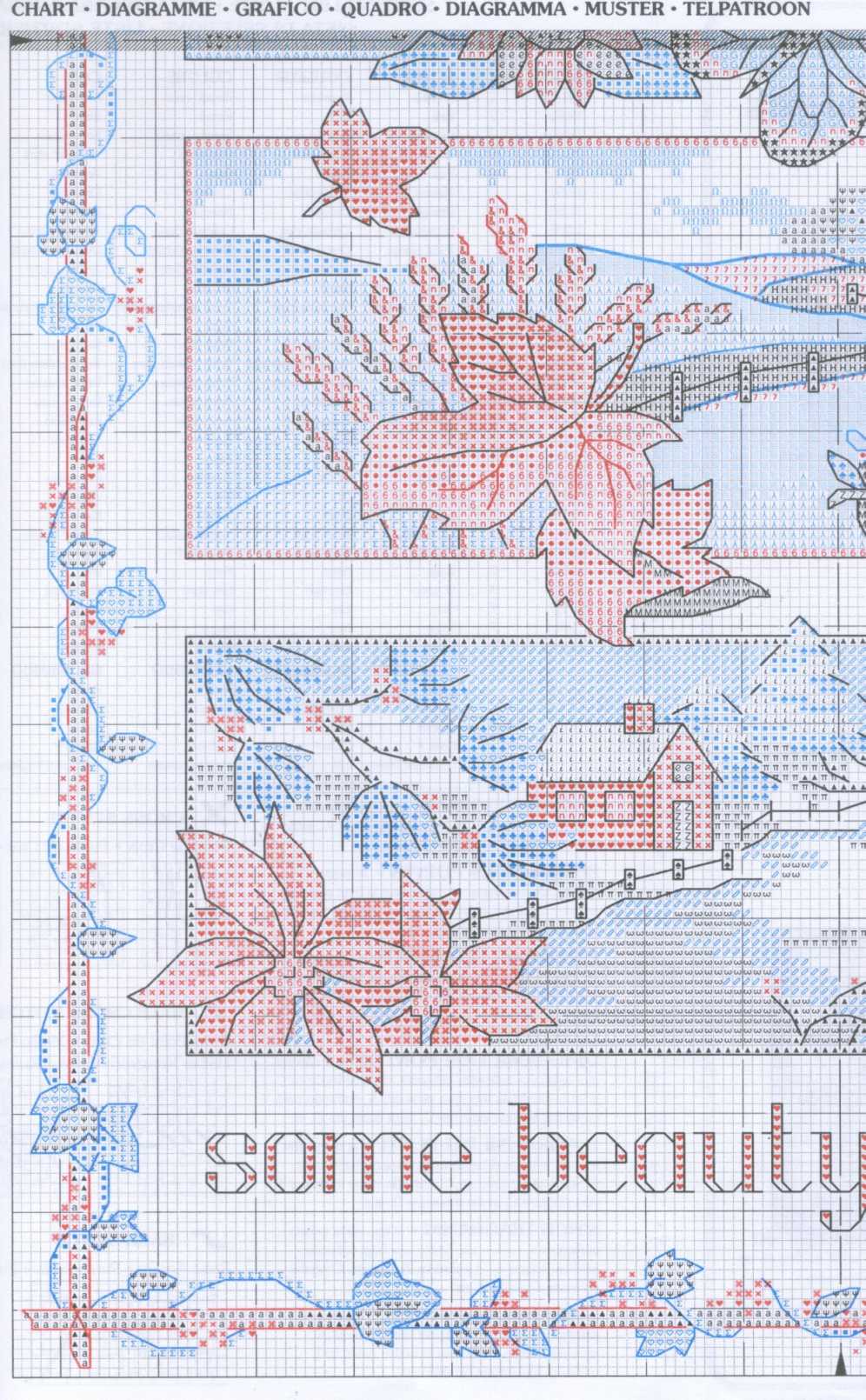 Schema punto croce 4 Stagioni 3d