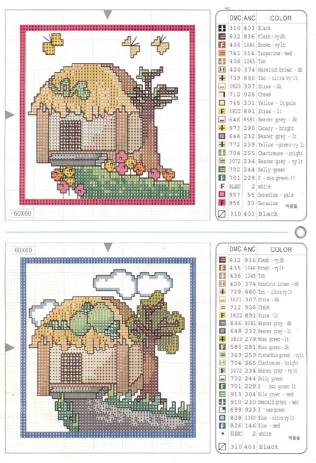Schema punto croce 4 Stagioni 4a