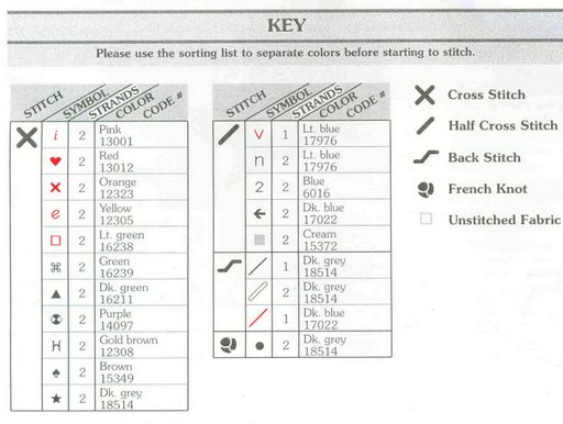 Schema punto croce 4 Stagioni 7d