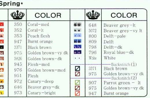 Schema punto croce 4 Stagioni 9d