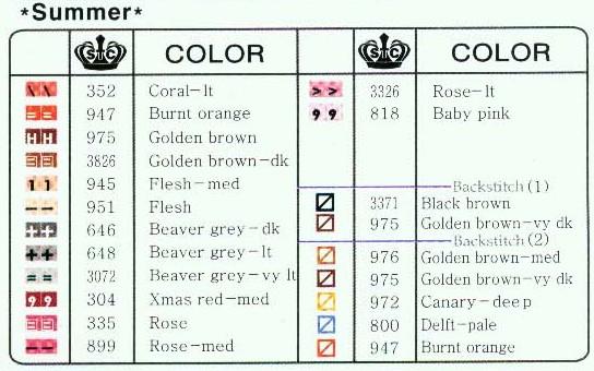 Schema punto croce 4 Stagioni 9f