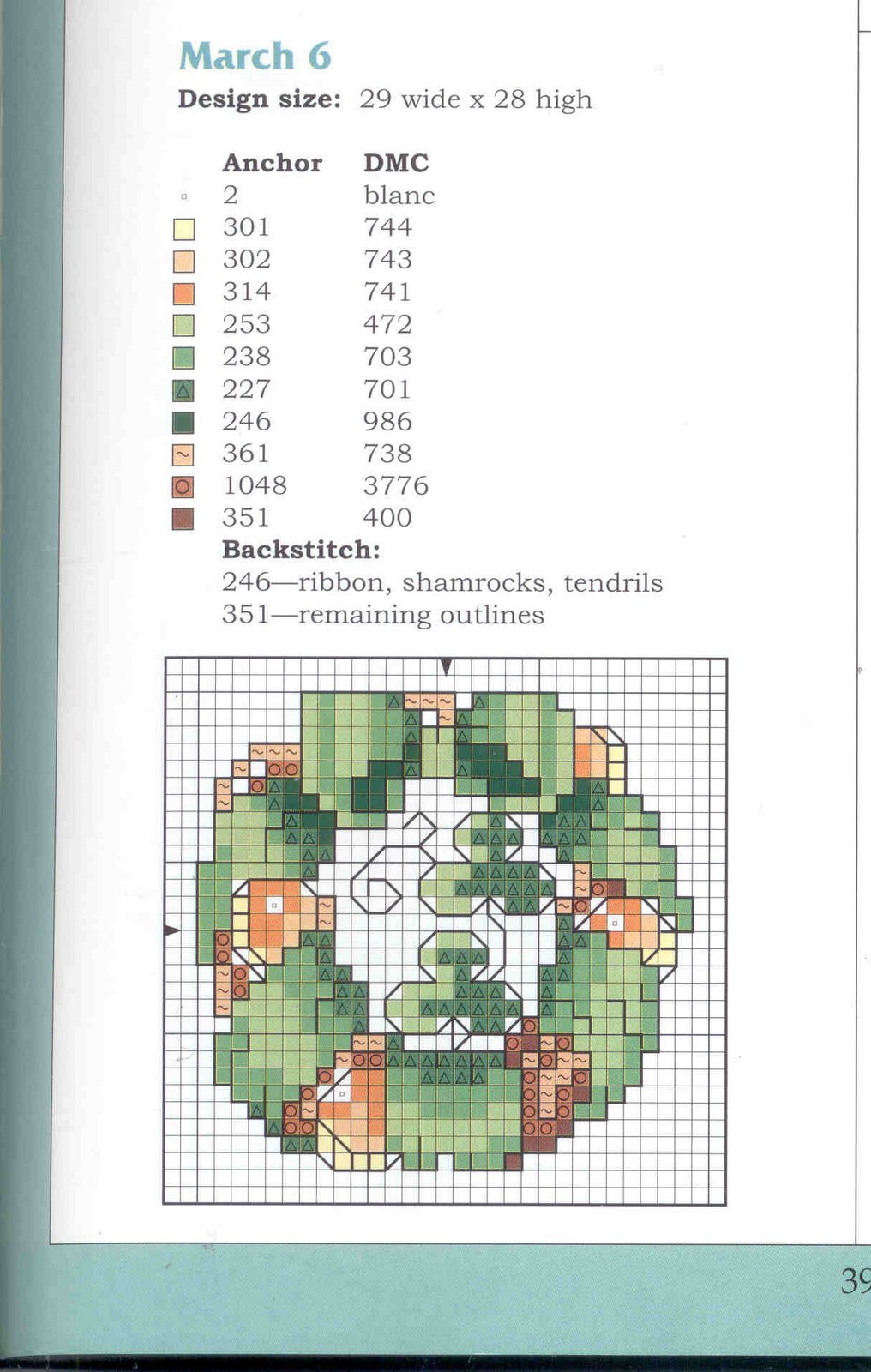 Schema punto croce Marzo